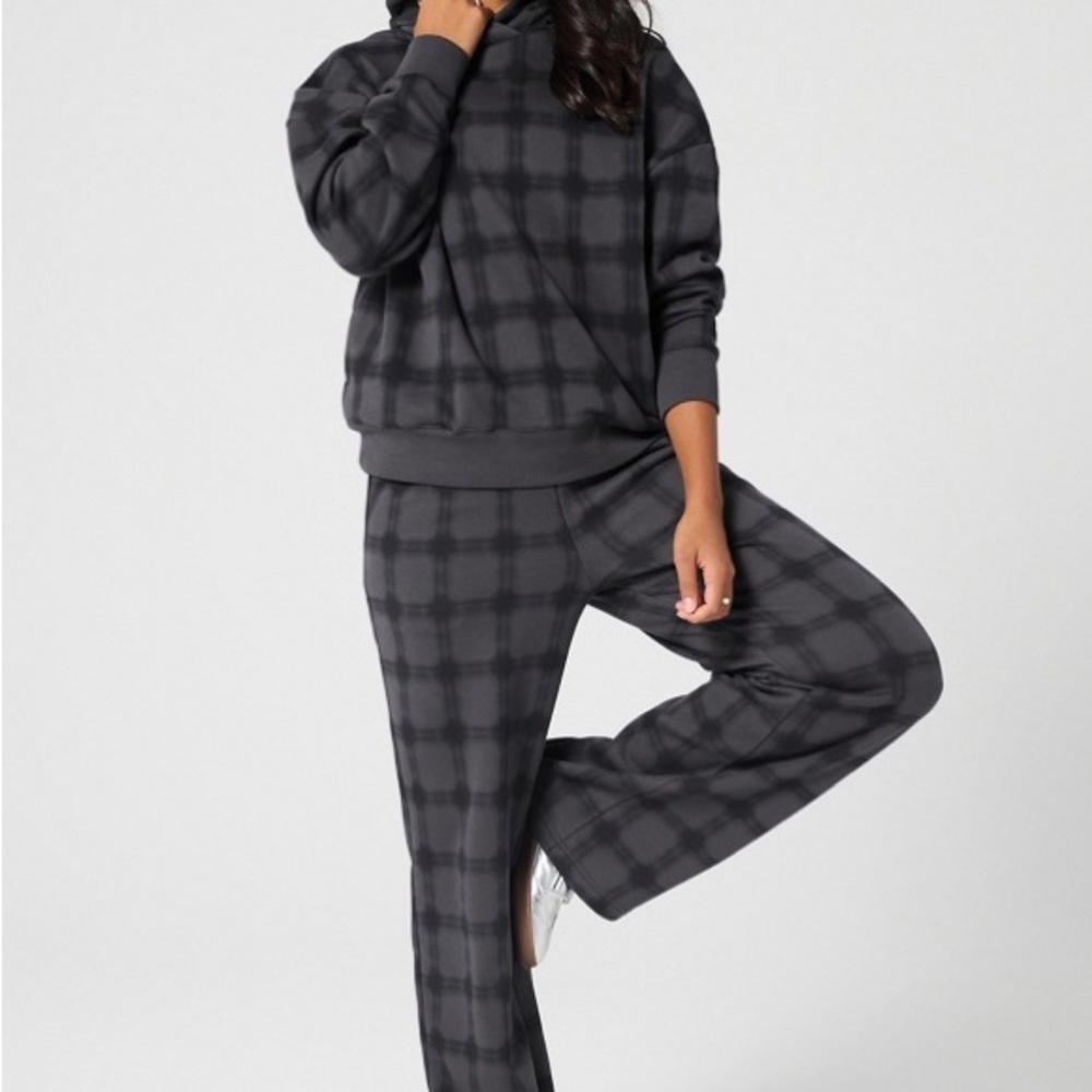 Fabletics Plaid Hoodie and Jogger Set